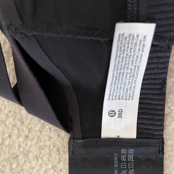 NWT Lululemon AirSupport Bra ~ Black ~ Size 36D - Picture 5 of 5